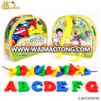 Colorful letter Building Blocks, Educational plastic kids game for preschool toys