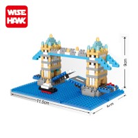 Wisehawk plastic nano block architecture Intelligence toy with lighted base