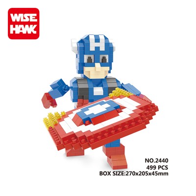 Wisehawk Plastic Toy Super Hero Mini Figures Diamond Building Block